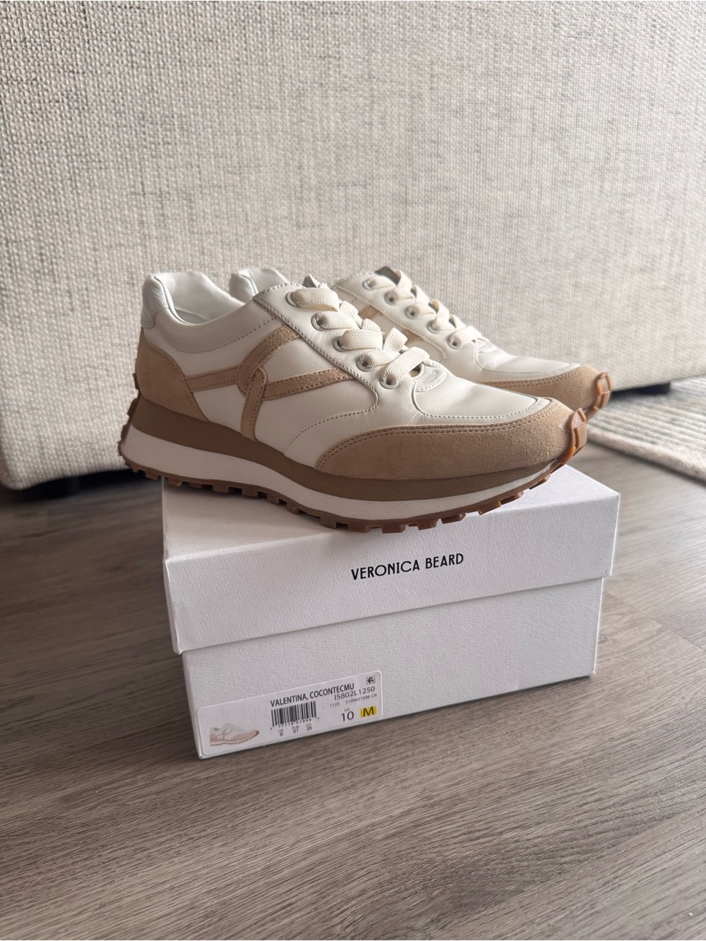 Veronica Beard Valentina Sneaker in Ecru